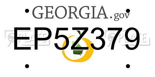 EP5Z379 Georgia License Plate