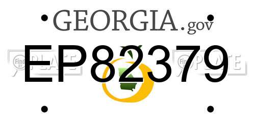 EP82379 Georgia License Plate