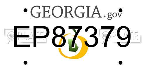 EP87379 Georgia License Plate