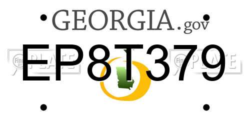 EP8T379 Georgia License Plate