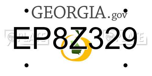EP8Z329 Georgia License Plate