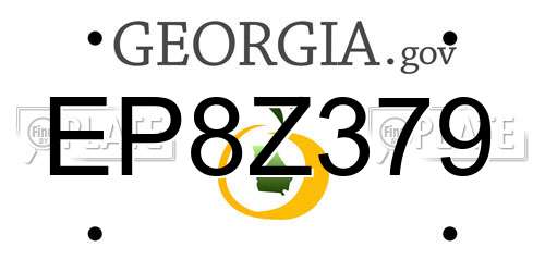 EP8Z379 Georgia License Plate