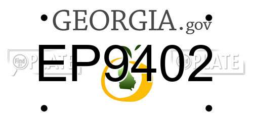 EP9402 Georgia License Plate