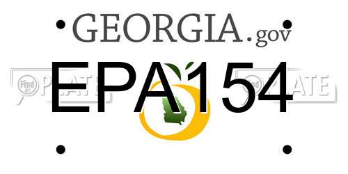 EPA154 Georgia License Plate