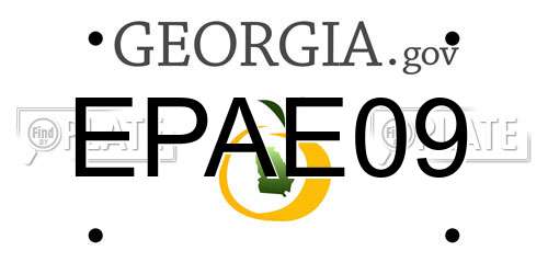 EPAE09 Georgia License Plate