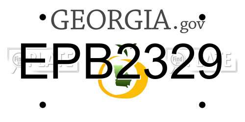EPB2329 Georgia License Plate