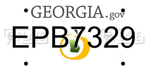 EPB7329 Georgia License Plate