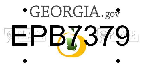 EPB7379 Georgia License Plate