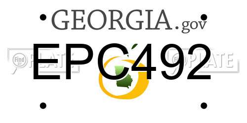 EPC492 Georgia License Plate