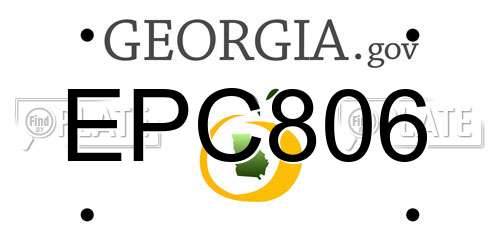 EPC806 Georgia License Plate