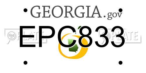 EPC833 Georgia License Plate