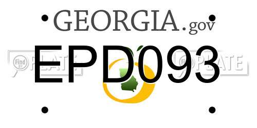 EPD093 Georgia License Plate