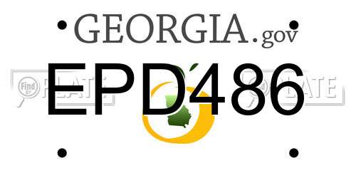 EPD486 Georgia License Plate