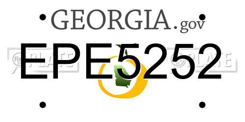 EPE5252 Georgia License Plate