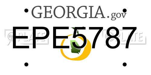 EPE5787 Georgia License Plate
