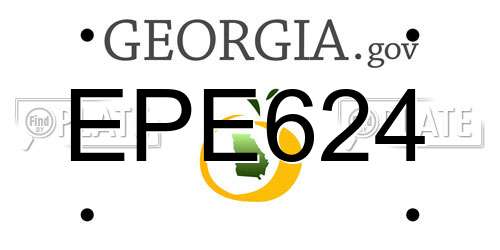 EPE624 Georgia License Plate