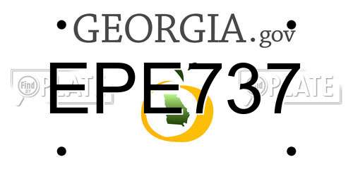 EPE737 Georgia License Plate