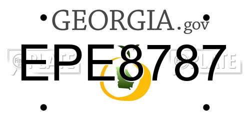 EPE8787 Georgia License Plate