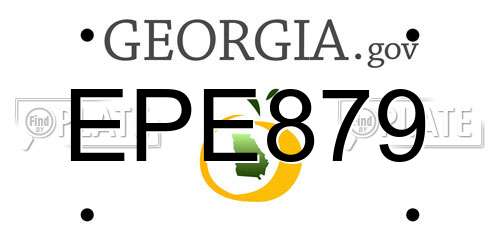 EPE879 Georgia License Plate