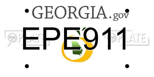 EPE911 Georgia License Plate