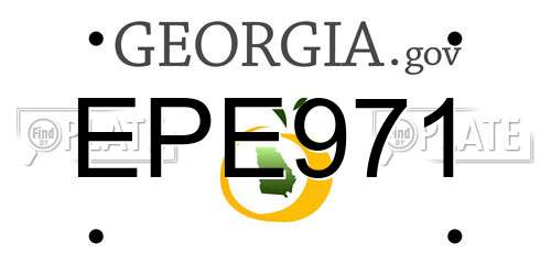 EPE971 Georgia License Plate