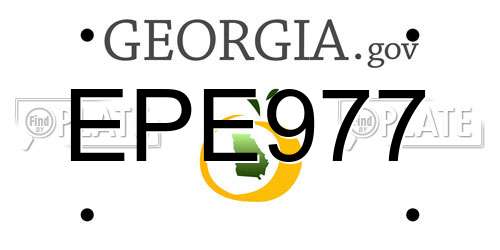 EPE977 Georgia License Plate