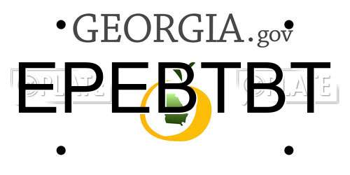 EPEBTBT Georgia License Plate