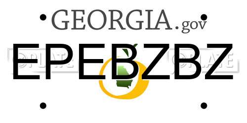 EPEBZBZ Georgia License Plate