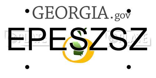 EPESZSZ Georgia License Plate