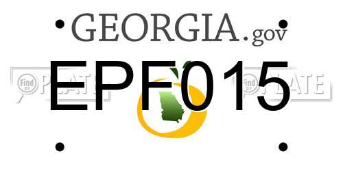 EPF015 Georgia License Plate