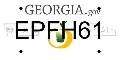 EPFH61 Georgia License Plate