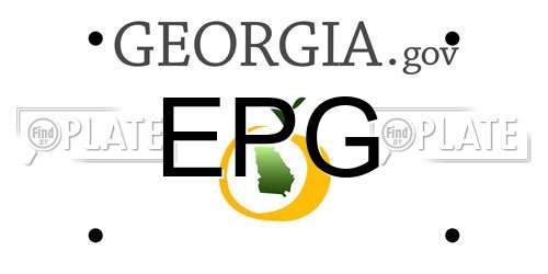 EPG Georgia License Plate
