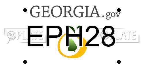 EPH28 Georgia License Plate