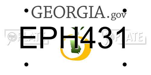 EPH431 Georgia License Plate