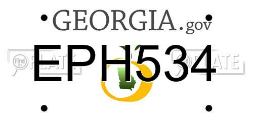 EPH534 Georgia License Plate