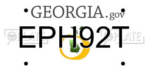EPH92T Georgia License Plate