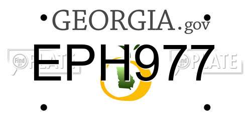 EPH977 Georgia License Plate