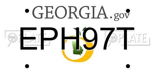 EPH97T Georgia License Plate