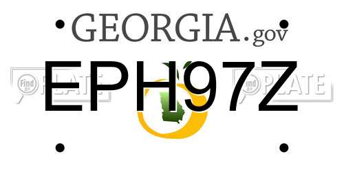 EPH97Z Georgia License Plate