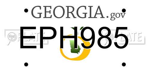 EPH985 Georgia License Plate