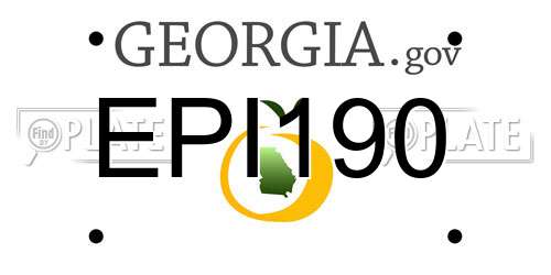 EPI190 Georgia License Plate