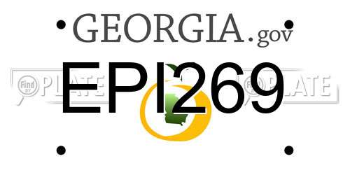 EPI269 Georgia License Plate