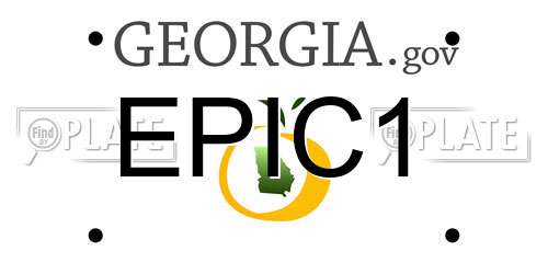EPIC1 Georgia License Plate