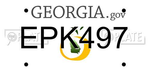 EPK497 Georgia License Plate