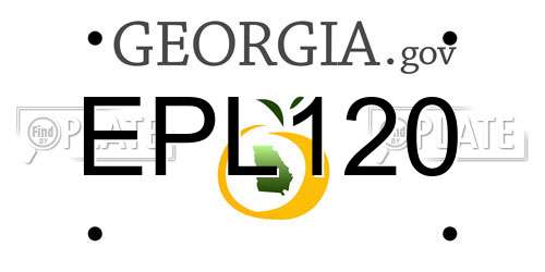 EPL120 Georgia License Plate