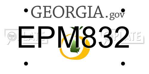 EPM832 Georgia License Plate