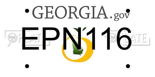 EPN116 Georgia License Plate