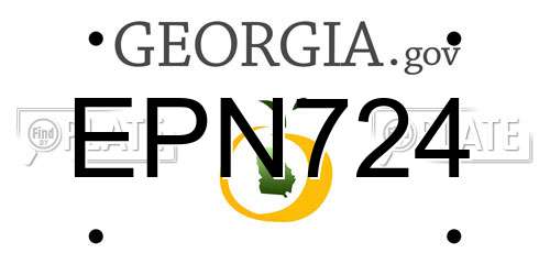 EPN724 Georgia License Plate