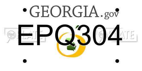 EPQ304 Georgia License Plate