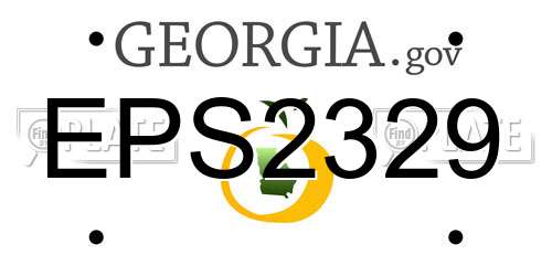 EPS2329 Georgia License Plate